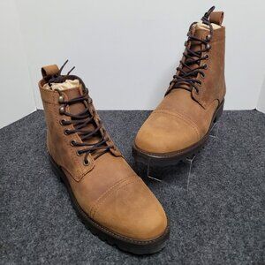 NIB Patina The Breaker Caribou Leather Lace Up Boots Men's 9